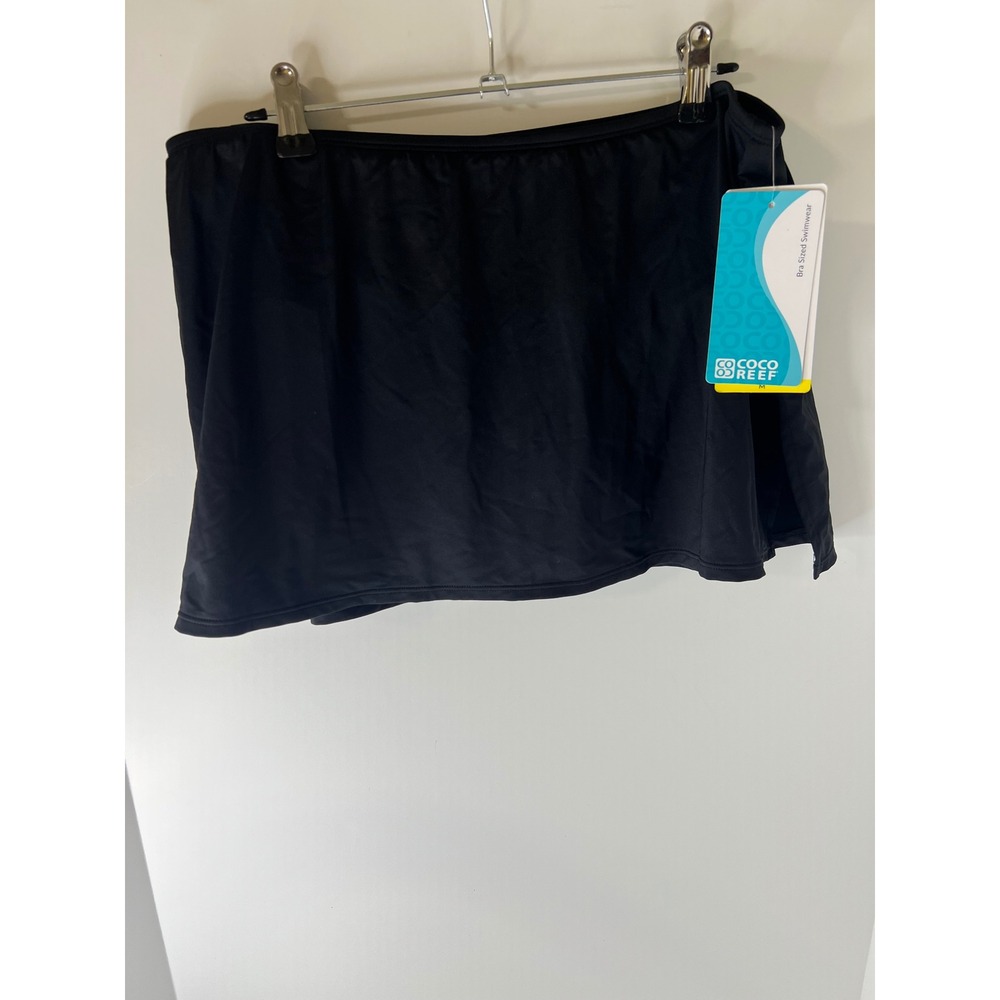Coco Reef Womens Black Swim Skirt with Built-in Brief Side Slit Size Medium NWT